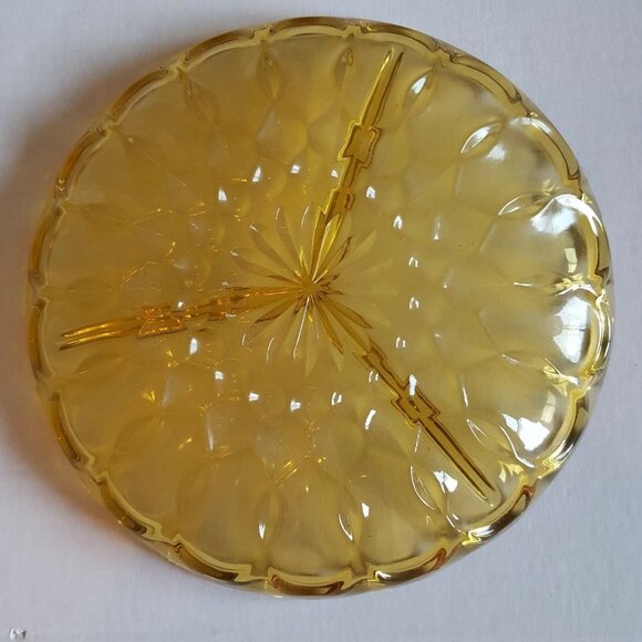 Vtg Anchor Hocking FAIRFIELD Divided Amber Glass Serving Dish 8.5 - Picture 5 of 10